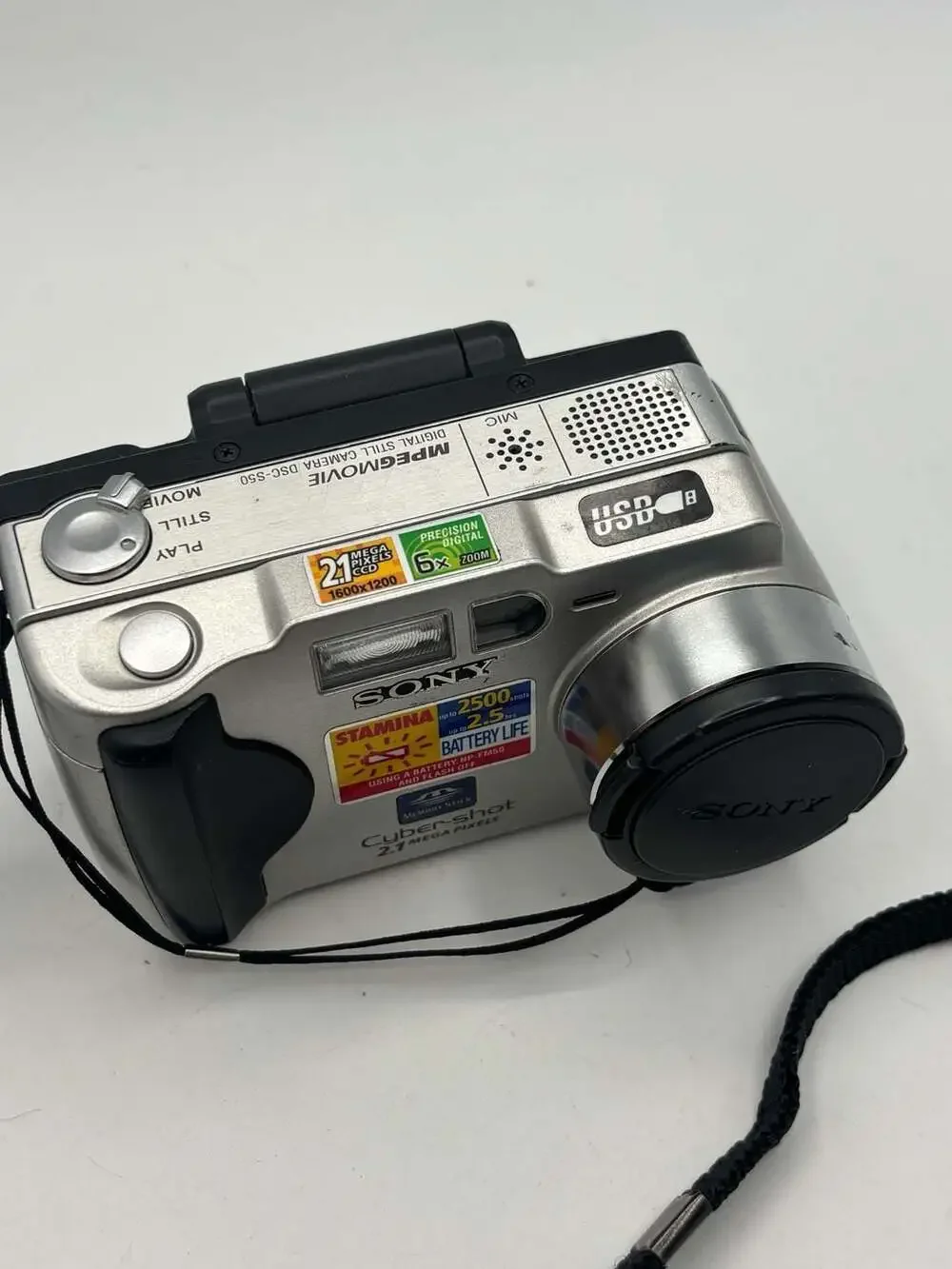 Sony Cyber-shot DSC-S50 2.1MP Digital Camera, with battery, no charger, vintage